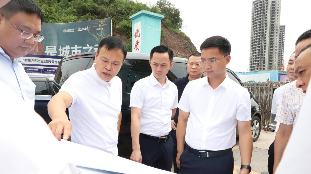 9月2日下午,区委副书记,区长覃永利就绿地高压走廊迁改工作进行调研.